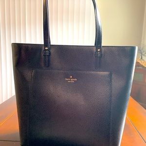 New Kate Spade Black Leather Large purse